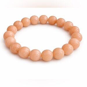Peach Opal Beaded Bracelet 12MM New